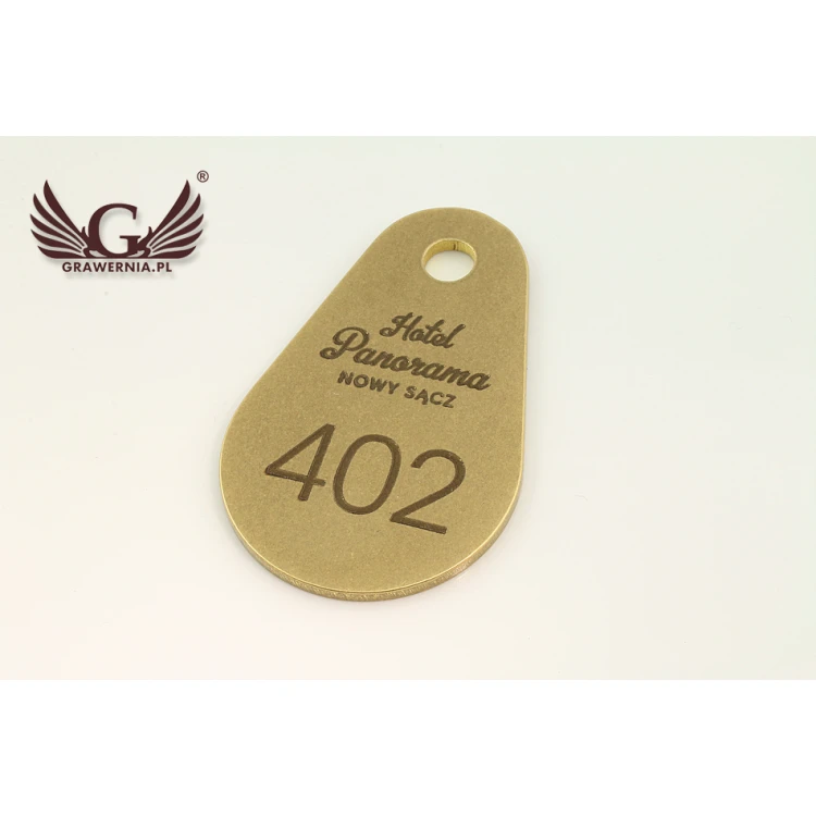 Brelok hotelowy - KROPMET Gold gr. 3mm - BMZ003