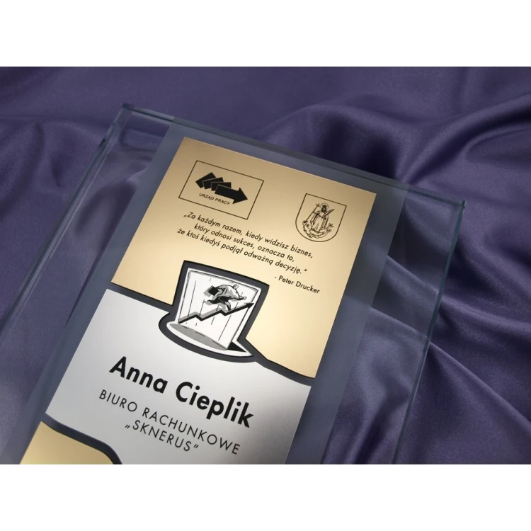DYPLOM SZKLANY - DSZ001 - Certyfikat, Podziękowanie, Wyróżnienie