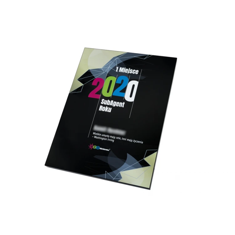 Dyplom uznania exclusive black - wymiary: 400x300mm - DUV055