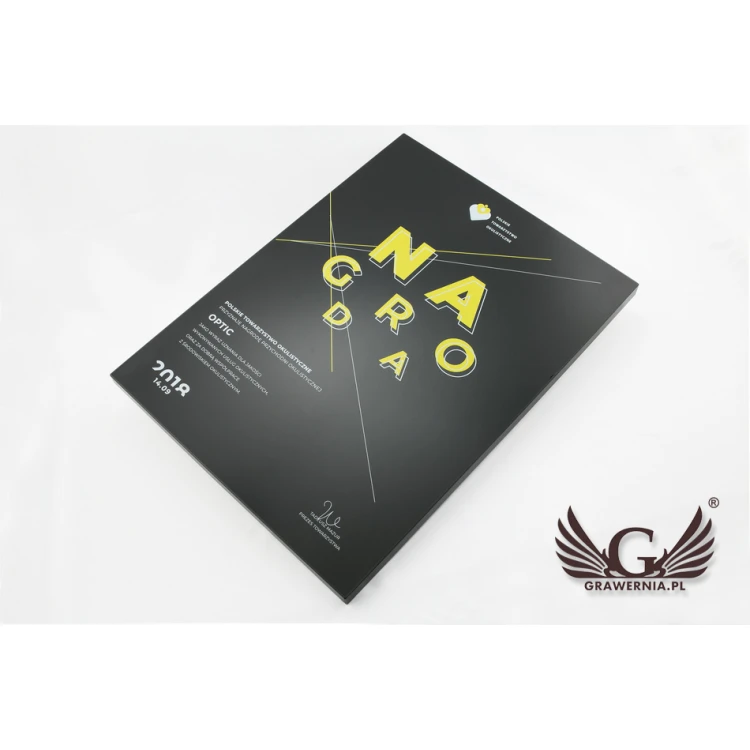 Dyplom uznania exclusive graphite - wymiary: 400x300mm - DUV031