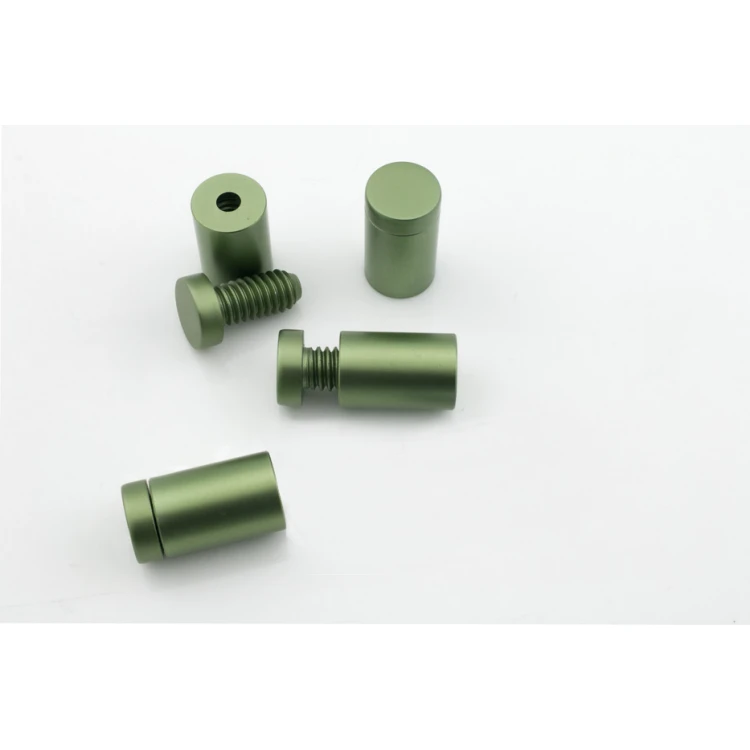 Dystans aluminiowy do szyldów i tabliczek - zielony - średnica 13mm - DDS022