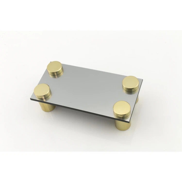 Dystans aluminiowy do szyldów i tabliczek - jasny złoty - średnica 19mm - DDS032