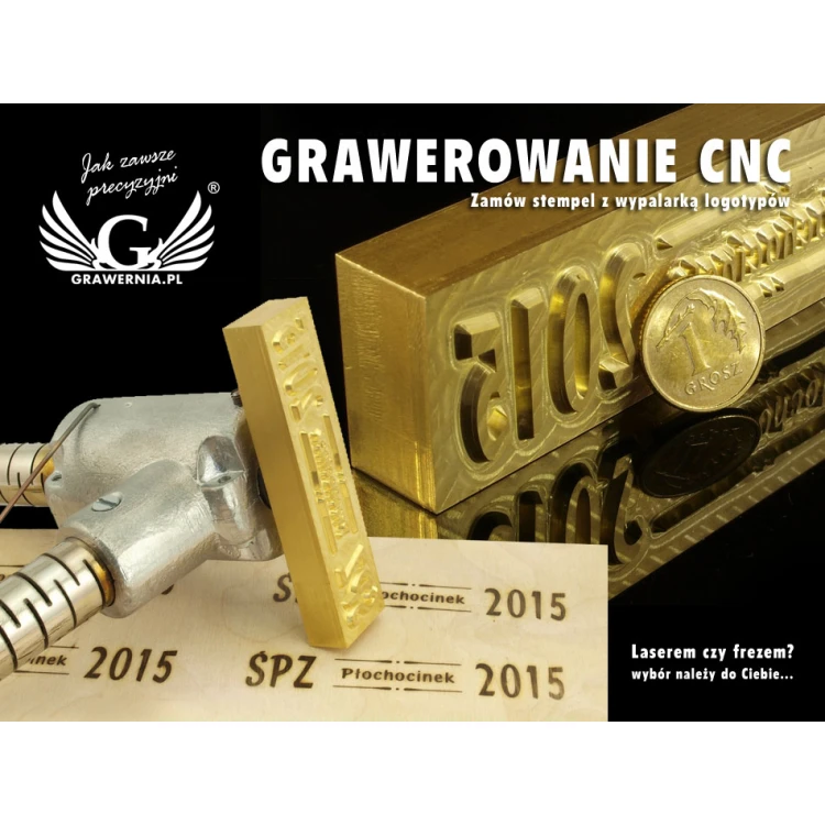 HOTSTAMP - Matryca / Pieczęć do wyciskania logotypu na gorąco i zimno - wymiary matrycy: 100x22mm - CNC