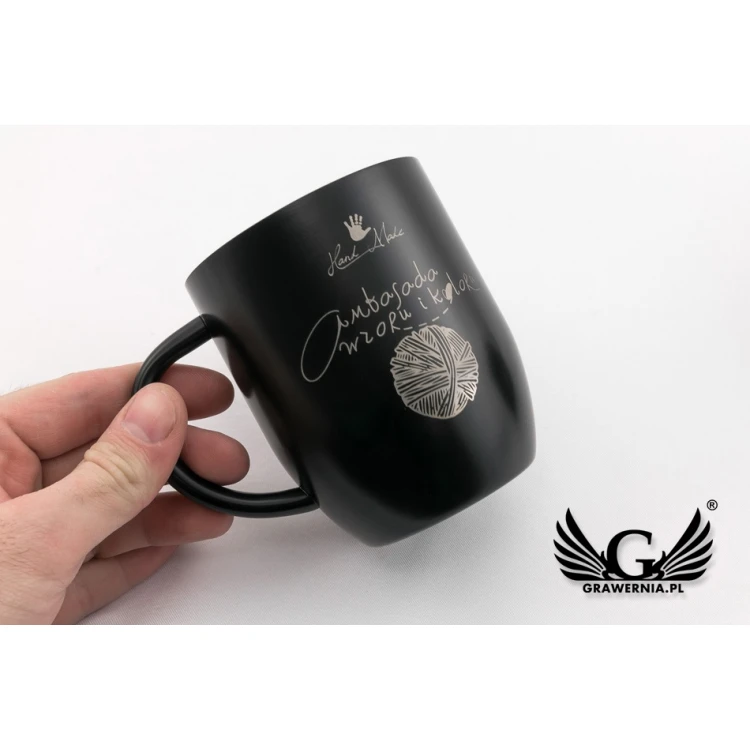 Kubek stalowy z grawerem - NIGHT - poj. 380ml 