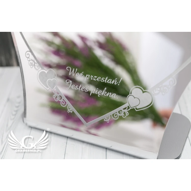 Lusterko dla ukochanej z dowolną dedykacją - DEK009