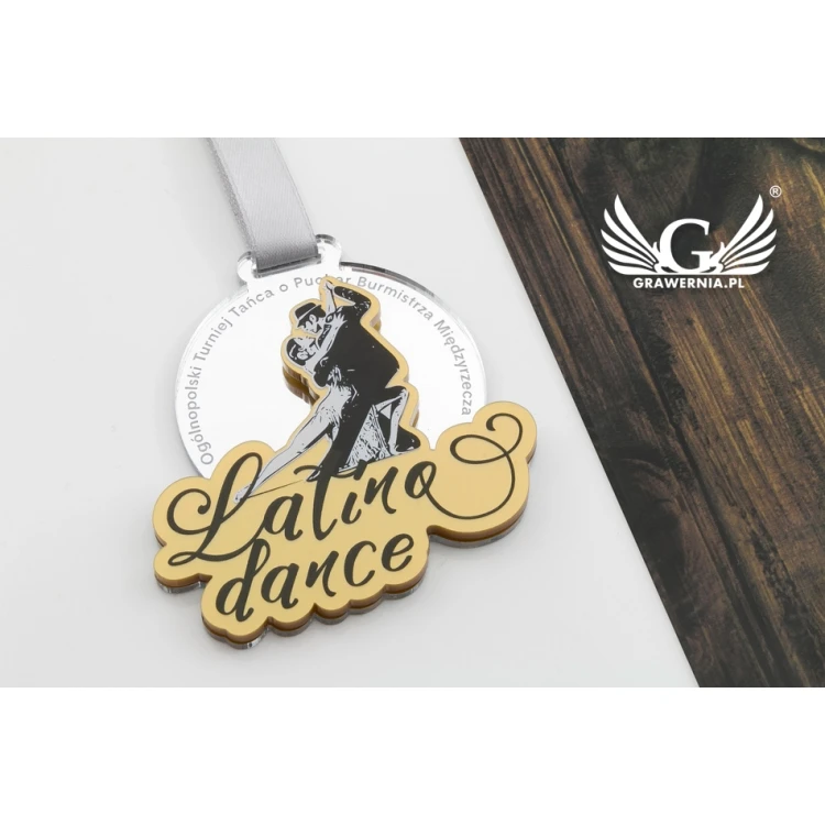 Medal Premium - Latina dance - wymiary: 76x75mm - druk UV - MGR065