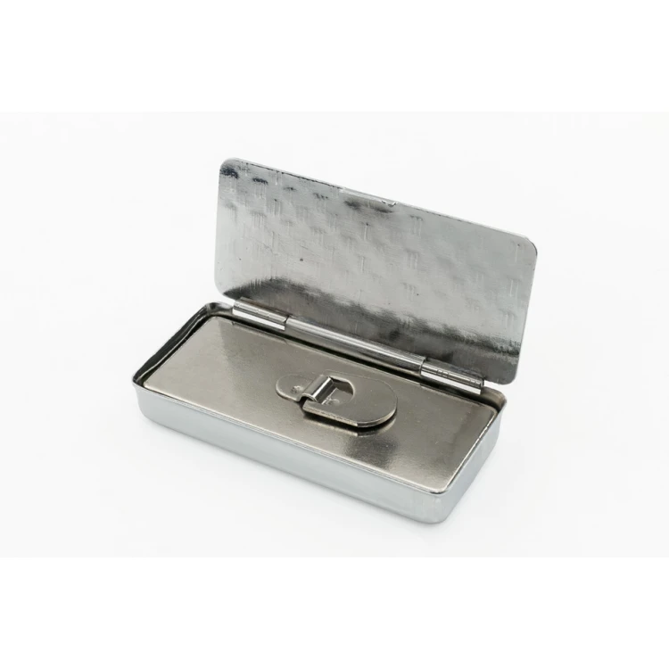Pieczątka w pudełku metalowym - 3.5 - wymiar odbicia 23x58mm - PM004