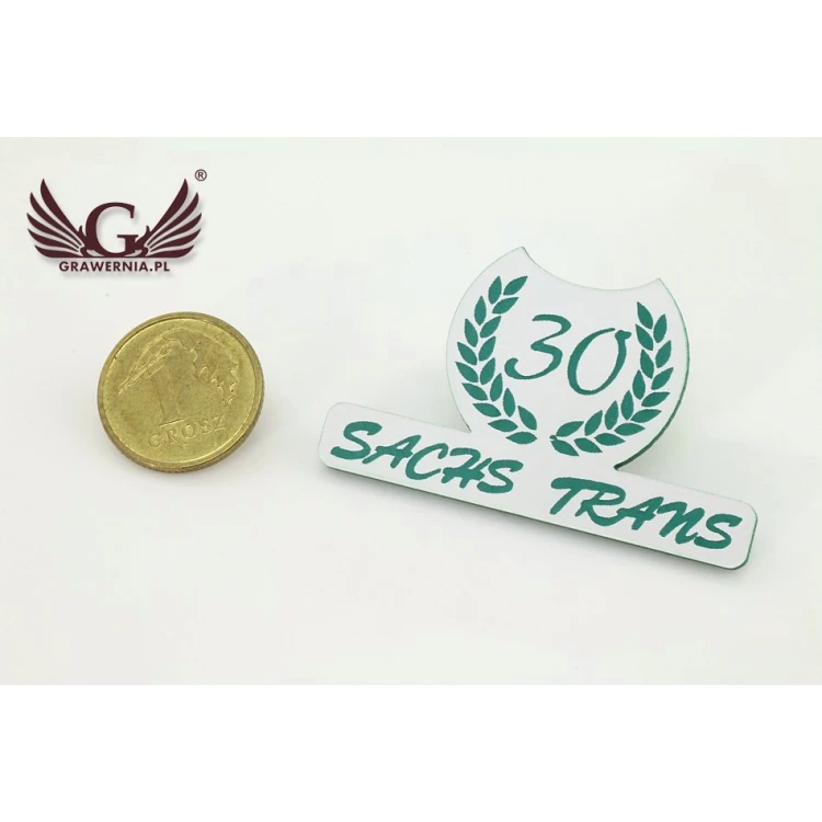 Przypinki/Pinsy mini z Twoim logo - grawer laserem - PS008