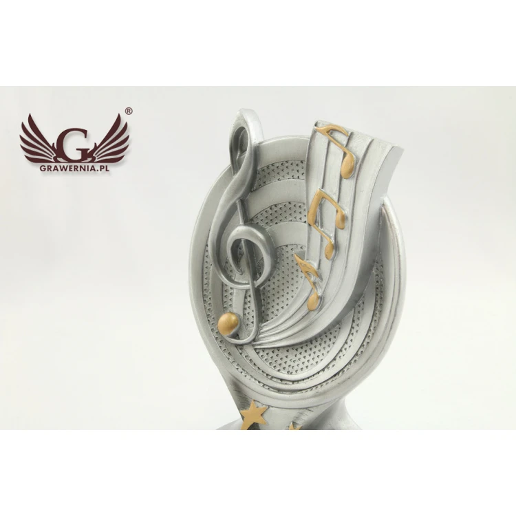 Statuetka Muzyka 2 - atrakcyjna figurka odlewana - wysokość 17 cm