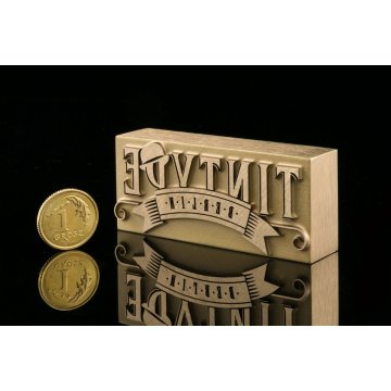 STEMPEL do wypalania logotypu na gorąco - wymiary matrycy: 61x26mm - LASER