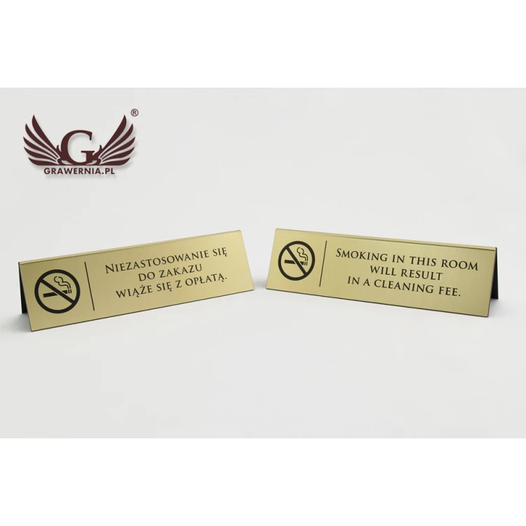 Stojak na stolik - zakaz palenia - wymiary: 195x55mm - ST025