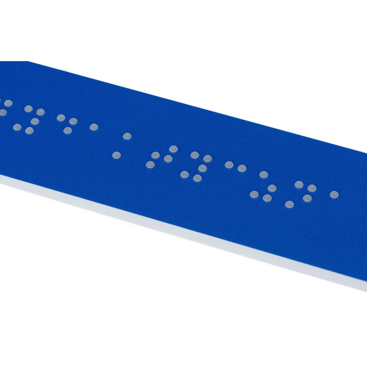 System tabliczek z pismem Braille'a dla szkół - numerek - wym. 60x40mm - PCW twarde - DECO BLUE - TAB360