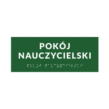 System tabliczek z pismem Braille'a dla szkół - wym. 200x80mm - PCW twarde - DECO GREEN - TAB375