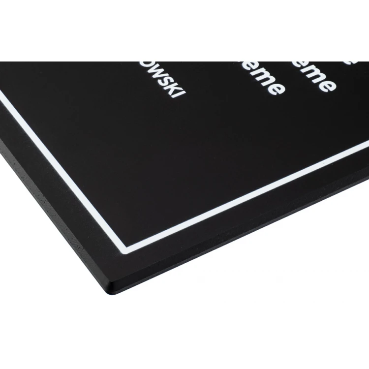 Tabliczka informacyjna z dowolnym tekstem i logotypem - wym. 297x158mm - akryl mat - TAB457 