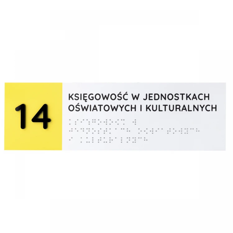 Tabliczka z pismem Braille'a - wym. 260x80mm - PCW twarde - SUNNY - TAB511