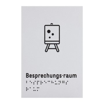 Tabliczka z piktogramem i pismem Braille'a - sala konferencyjna - wym. 100x150mm - TAB633