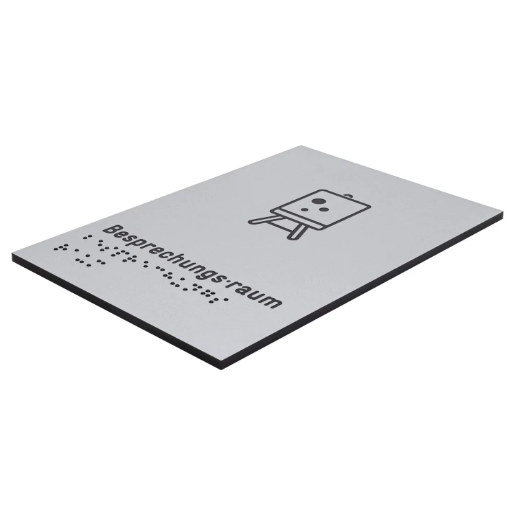 Tabliczka z piktogramem i pismem Braille'a - sala konferencyjna - wym. 100x150mm - TAB633