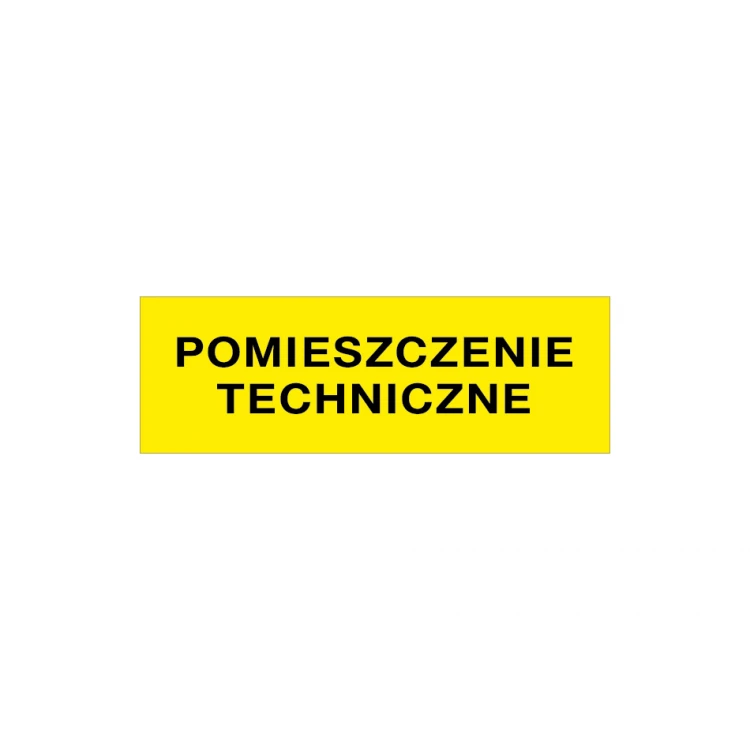 Tabliczki informacyjne na pomieszczenia techniczne - wym. 210x70mm - PVC - kolorowy druk UV - TAB161