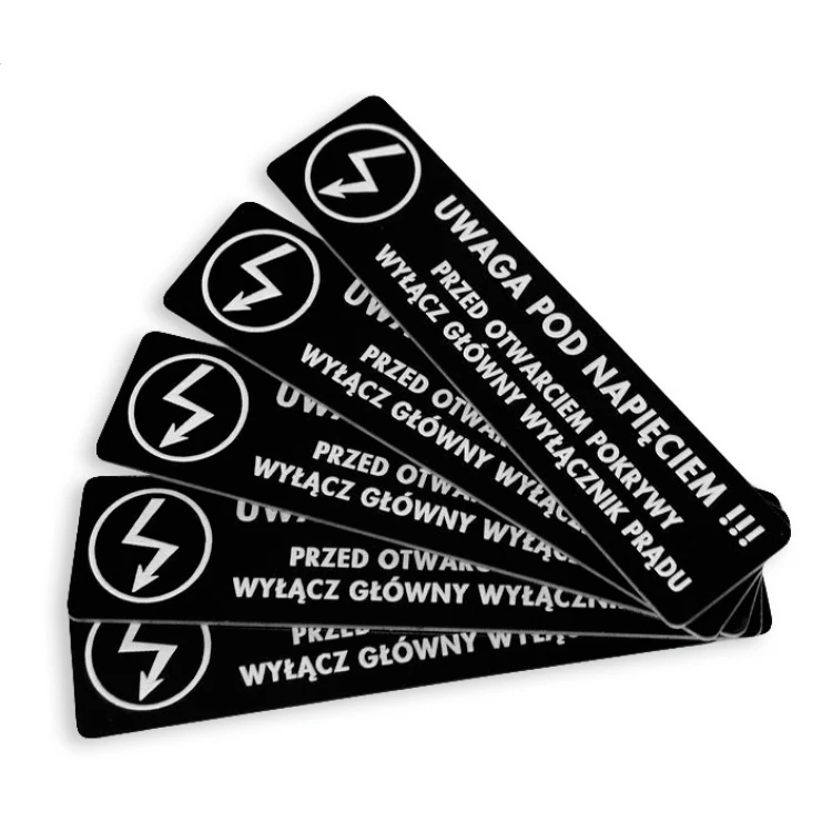 Tabliczki opisowe do maszyn i urządzeń  - wymiar:130x30mm