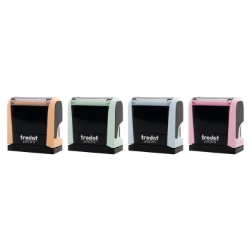 Pieczątka samotuszująca TRODAT Printy 4912 PASTELOWA - wymiar płytki tekstowej: 47mm x 18mm - TRD012