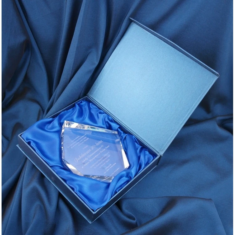 Trofeum szklane w etui - DIAMENT