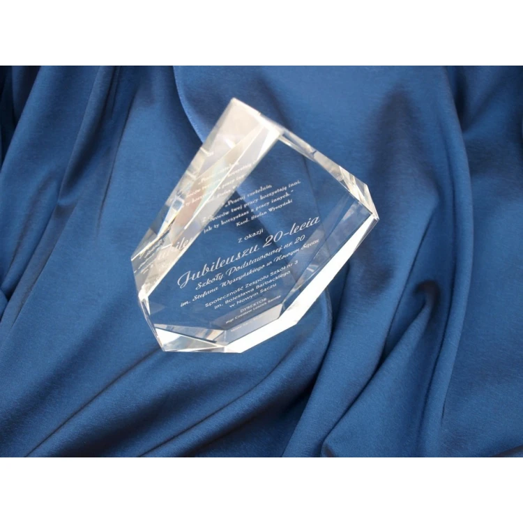 Trofeum szklane w etui - DIAMENT