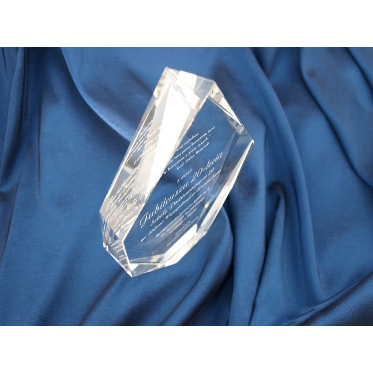 Trofeum szklane w etui - DIAMENT