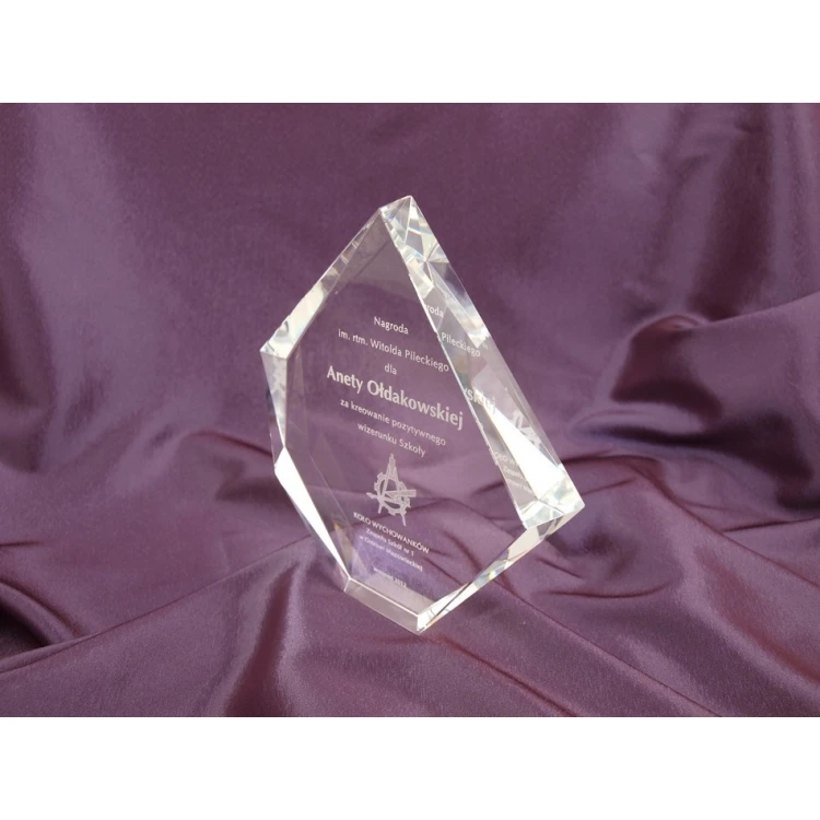 Trofeum szklane w etui - DIAMENT