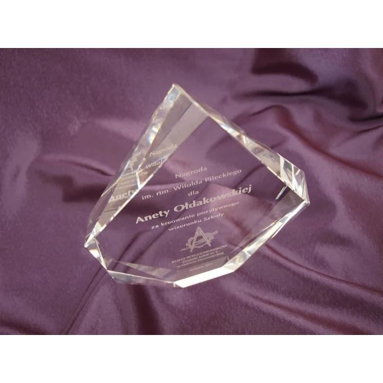 Trofeum szklane w etui - DIAMENT