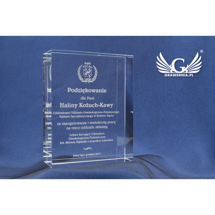 Trofeum szklane w etui - LUCY