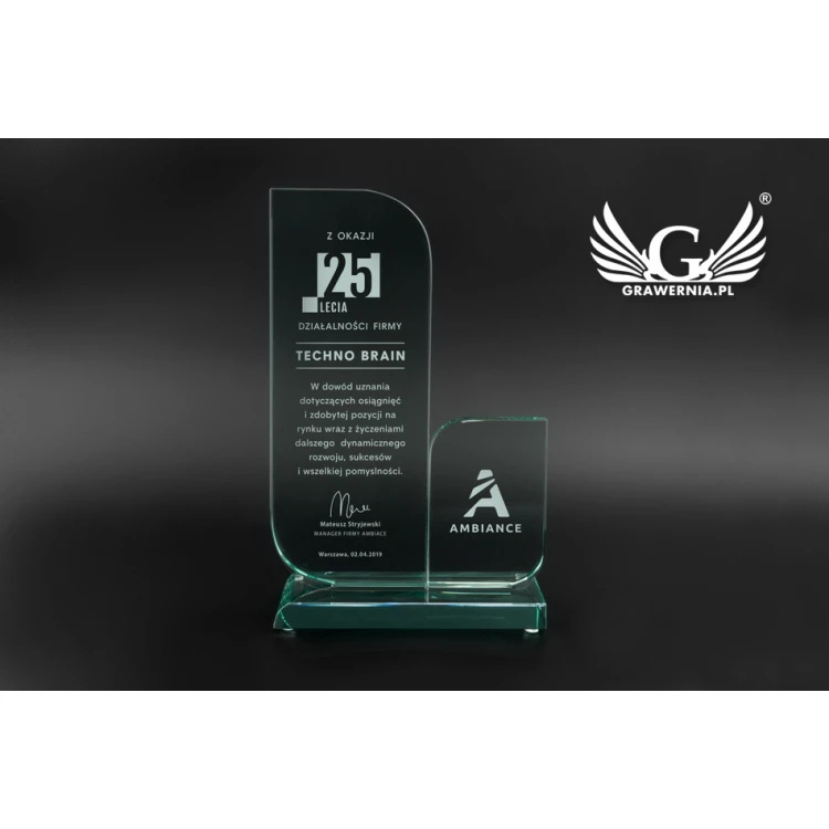 Trofeum szklane w etui - Mount Blanc - TSZ068