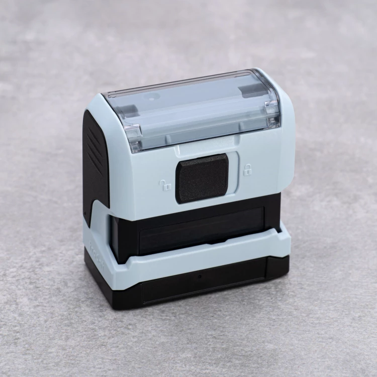 Pieczątka samotuszująca TRODAT Printy 4911 PASTELOWA - wymiar płytki tekstowej: 38mm x 14mm - TRD011