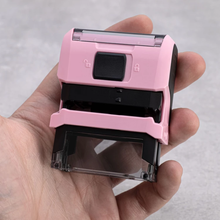 Pieczątka samotuszująca TRODAT Printy 4911 PASTELOWA - wymiar płytki tekstowej: 38mm x 14mm - TRD011