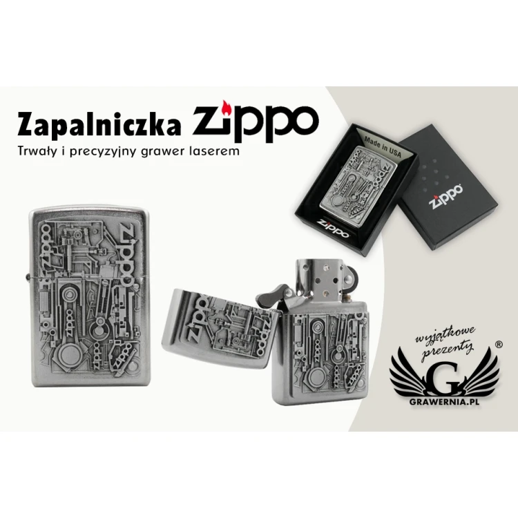 Zapalniczka ZIPPO Maszyna Street Chrome - ZIP046