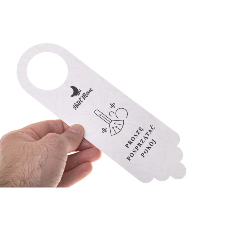 Zawieszki na klamkę hotelową - wymiary: 70x230mm - druk UV - ZAW013