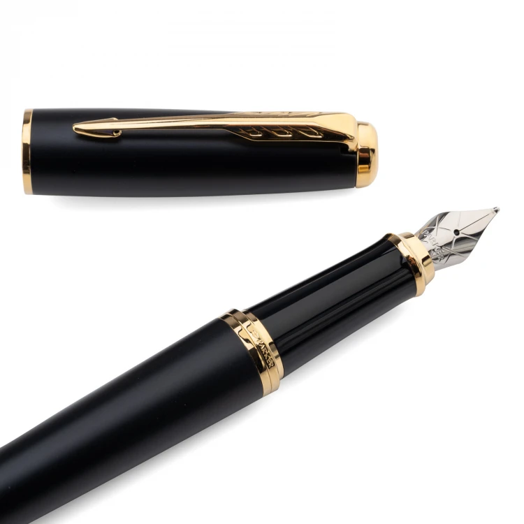 Zestaw Parker URBAN Muted Black GT pióro wieczne i długopis z etui - PAR123-DUO-SWPAG