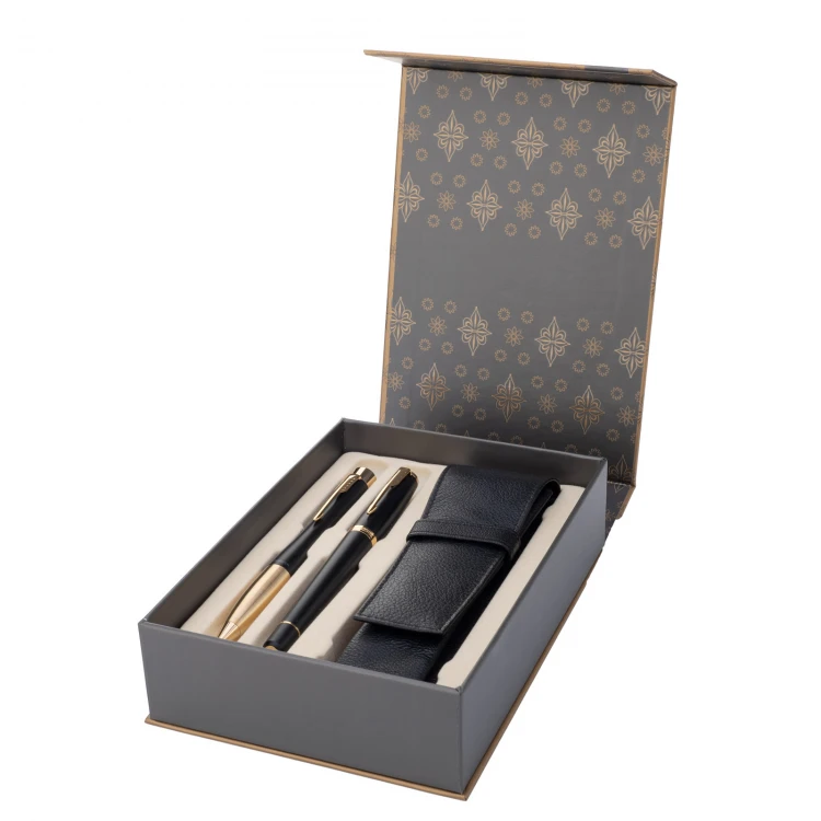 Zestaw Parker URBAN Muted Black GT pióro wieczne i długopis z etui - PAR123-DUO-SWPAG
