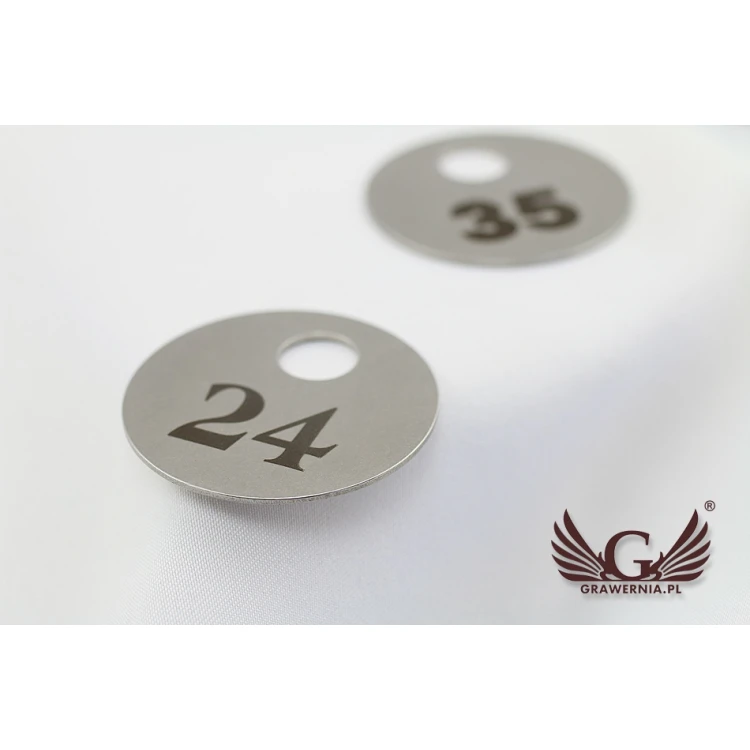 Żeton metalowy 40mm - LEO - stal gr. 1mm do szatni, przychodni lekarskich - BM034