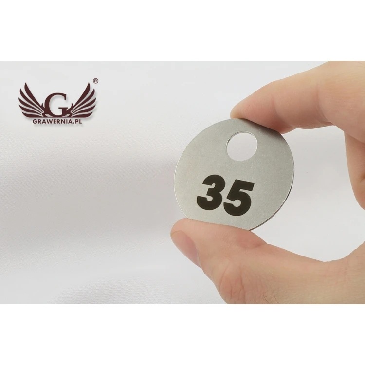 Żeton metalowy 40mm - LEO - stal gr. 1mm do szatni, przychodni lekarskich - BM034